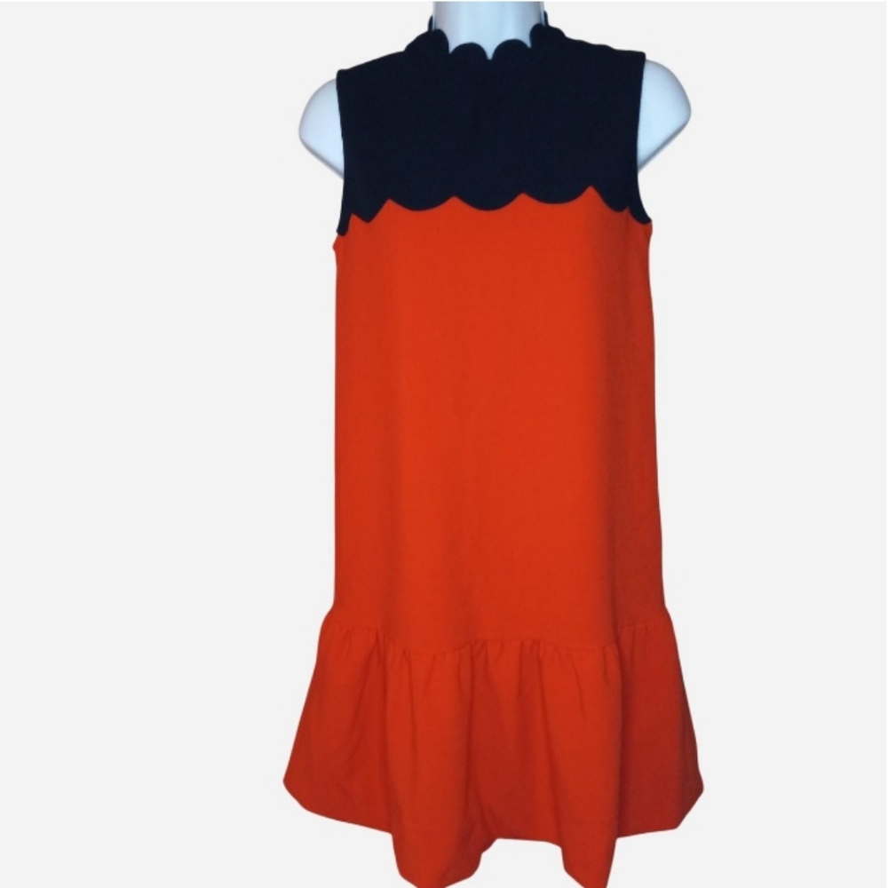 Victoria Beckham Scallop Retro Mod Mini Dress